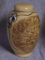 Muffins mountain ceramic pet urns